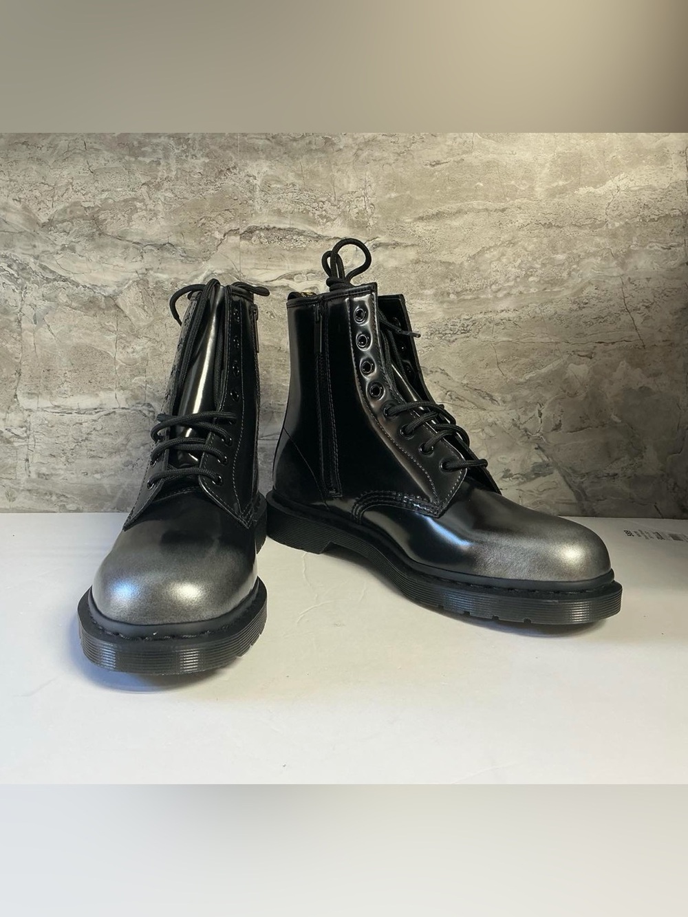 Dr. Martens 1460 ZIP ARCADIA RUB OFF LEATHER BOOTS - Picture 8 of 9